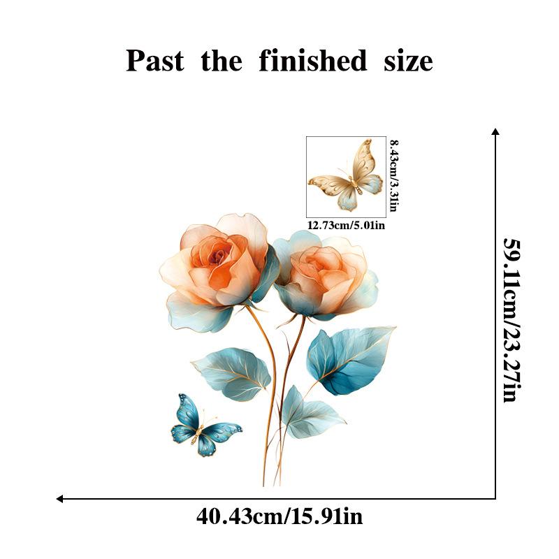 

Цветные наклейки на стену с цветами для спальни, гостиной, коридора, входа, фоновые цветочные наклейки на стену, ванная комната, шкаф, керамическая плитка, декоративная наклейка as pic