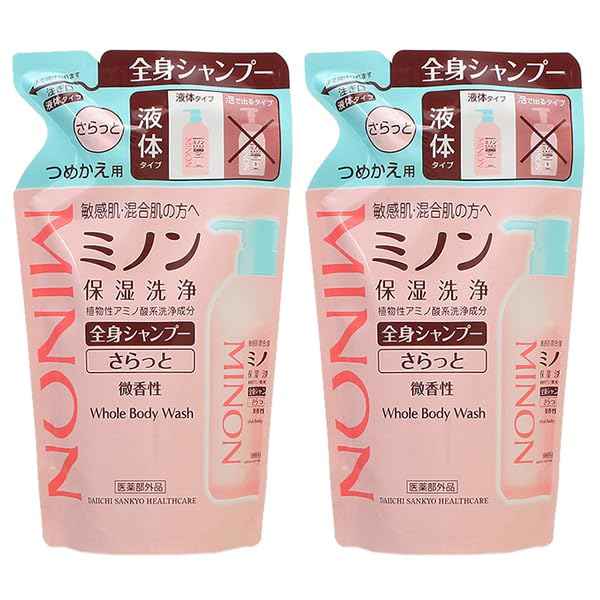 of Minon Body Light 380mL x 2 [Set 2] Shampoo, Type, Refill,