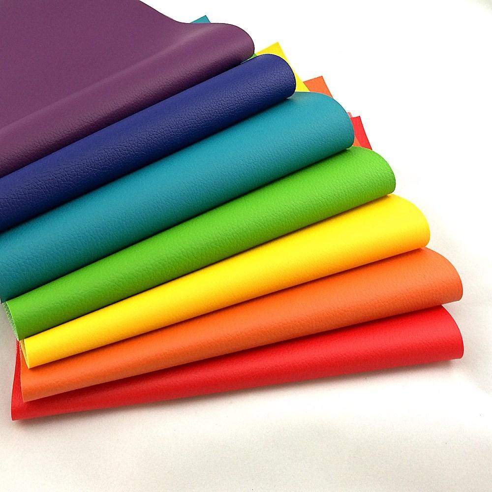 7Pcs Color A4 Litchi PU Leather Fabric Waterproof DIY Material for Sofa Repair Car Seat Bag Sewing Doll Clothing Festival Decor