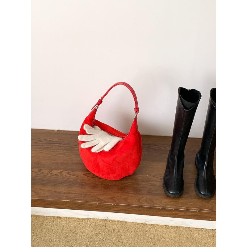 Autumn and winter suede bag retro fashion portable dumpling bag new shoulder bag casual versatile leopard print underarm bag women