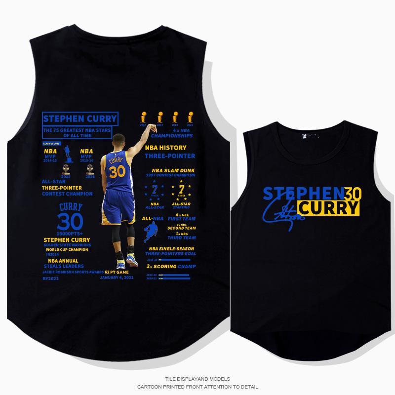 Warrior Curry Honor Arc Vest Quick Dry Vest Summer Men s Basketball Sports Loose Trend Sleeveless T-Shirt 165/S