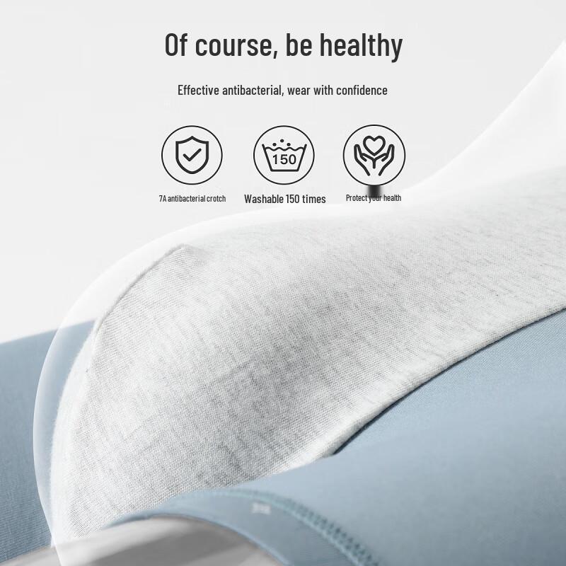 Fenteng Men's 7A Antibacterial Xinjiang Cotton Boxer Briefs 3-Pack