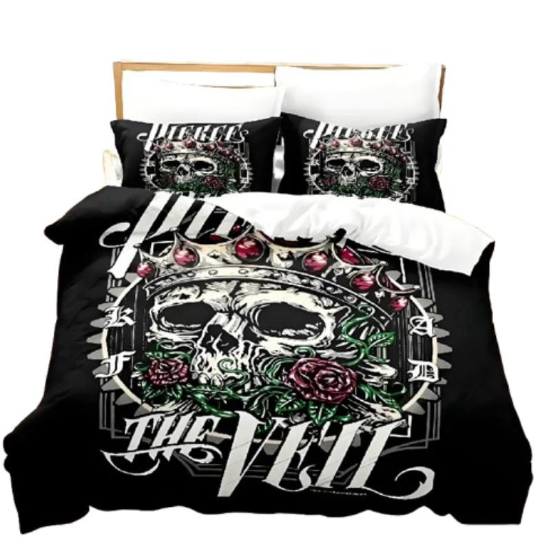 Pierce The Veil Album Cover Digital Print 3piece Bed Set With Reactive Dyeing Modern Minimalist For Home Bedroom Decor