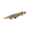 Metal Fish Figurines Animal Statues Alligators Gar Sculptures Collectibles Table Ornament for Office Home Desktop Decors