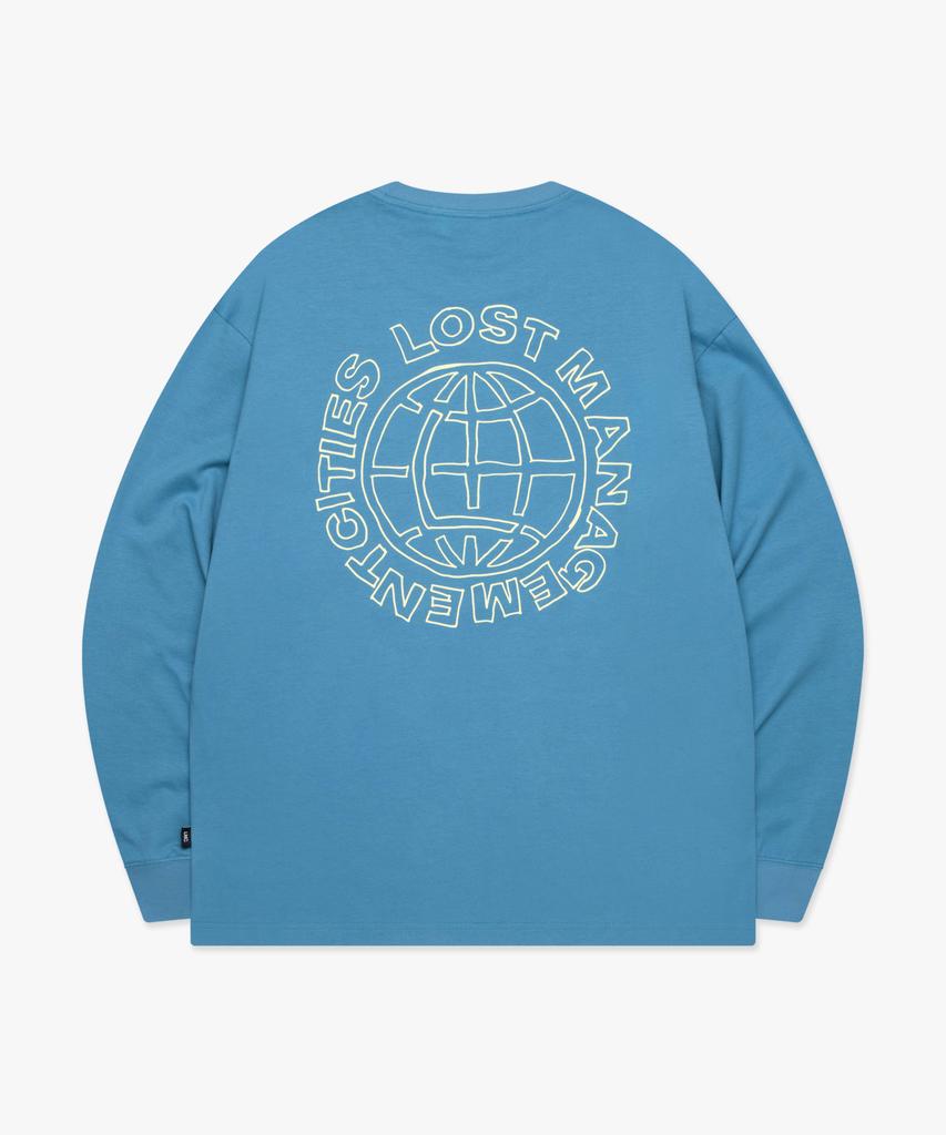 LMC Doodle Globe Long Slv Tee Mint