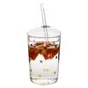 Tazza in Vetro con Coperchi e Cannucce Tumbler da Caffè Tazza per Bere Latte e Succhi Tazze in Vetro per Frullati per Casa Outdoor Viaggio