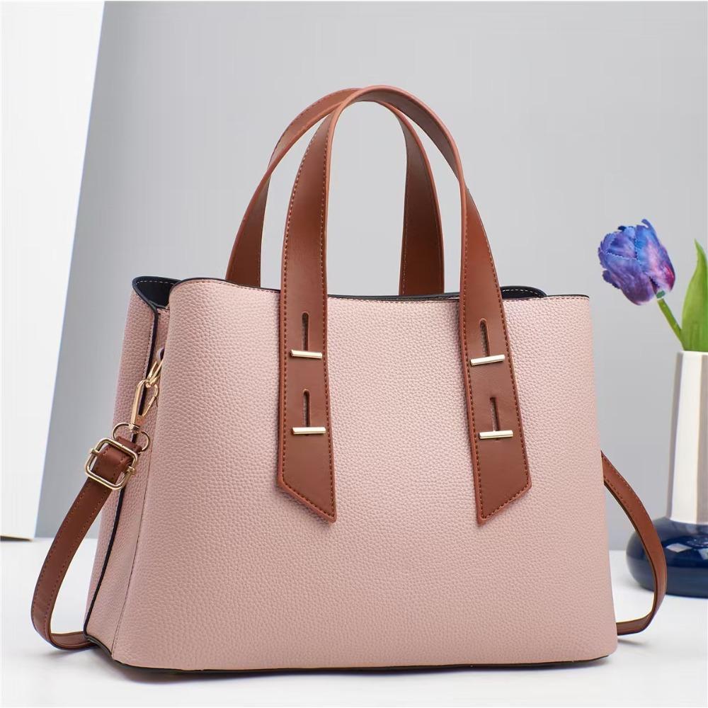 Versatile handbag Fashion temperament Crossbody bag Lychee pattern mother bag Daily commuter shoulder bag
