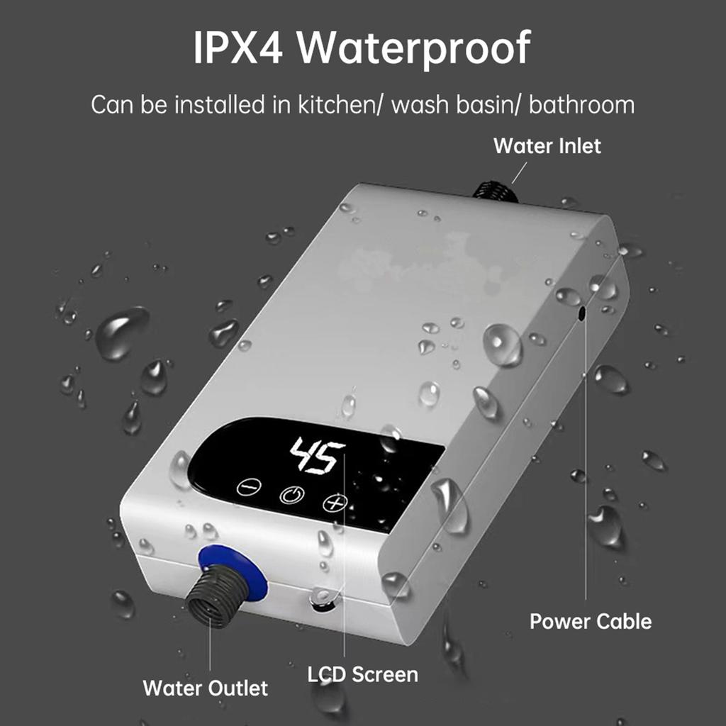 110V US Fast Instant Small Kitchen Treasure Thermostatic Household Electric Water Heater