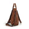 Retro Soft Leather Tote Handbag for Women, One Shoulder, Crossbody, Multi Pocket Divider, Briefcase, Adjustable Shoulder Straps