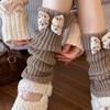 Y2K Horse Doll Leg Warmers Sweet Women's Stockings Rabbit Knit Bear Bow Leggings Autumn
