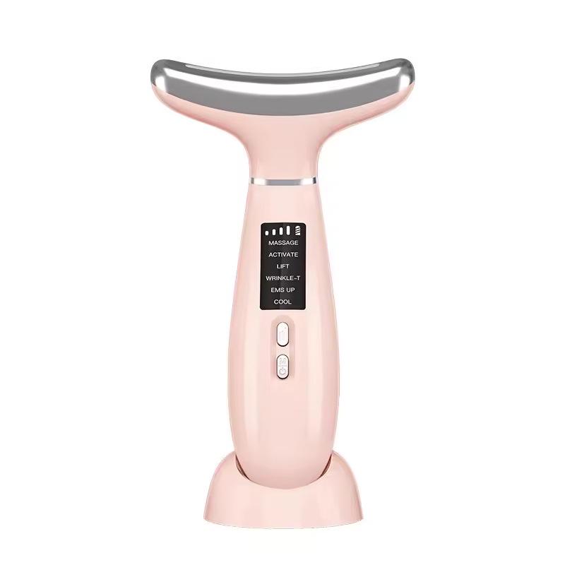 Ice Compress Neck & Facial Vibration Massager - Multi-Function Beauty Wrinkle Device