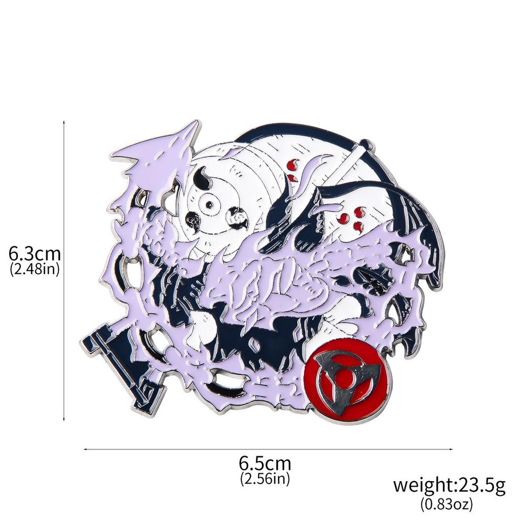 Naruto Anime Character Cartoon Pin Peripheral Kakashi Uchiha Obito Shisui Madara Itachi Fan Metal Badge Men Halloween
