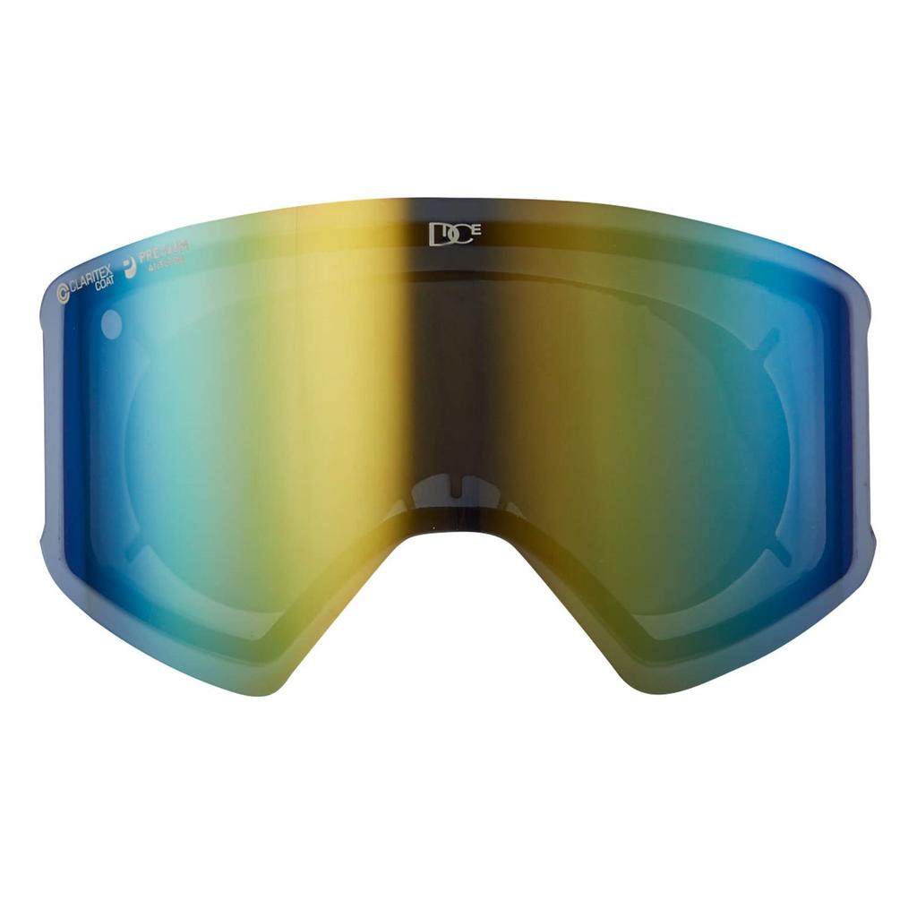 DICE Spare Lens for SHOWDOWN Y Gray X Yellow Free Size for Skis and Snowboards (Dice) Japanese-Made (LSD0856 Mirror) -