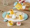 Wooden Pretend Play Tea Set With Furniture For Early Childhood Development