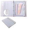 Anopono Paper with A4 10 Receipt Binder File Set Loose-Leaf Zipper, Size, Sheets, 4-Hole, Transparent, Waterproof,