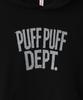 PUFF PUFF DEPT Ppd Grunge Crop Hoodie Black