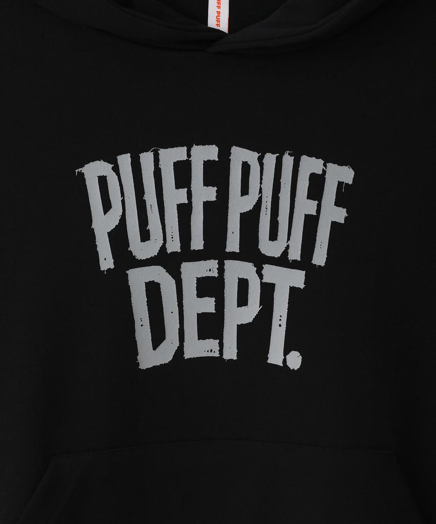 PUFF PUFF DEPT Ppd Grunge Crop Hoodie Black