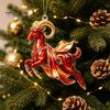 Durable Acrylic Hanging Decorations Galloping Goat Ornament, 2D Flat Pendant, New Year Christmas Gift for Friends Decoration Tree, Mantel, Festive