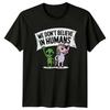 We Don't Believe In Humans Alien Unicorn Funny Sarcastic Graphic T-Shirt