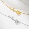 Exquisite Heart-Shaped ECG Necklace with Zirconia for Women - A Heartbeat Love Gift