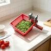 Green Soybean Tool for Household Cooking, Manual Hand-Turn Bean Casing Guide with Small Working Drum for Family Meals and Quick Washing