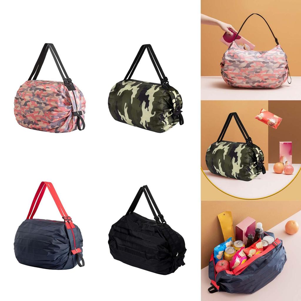 Foldable Grocery Storage Tote Adjustable Shoulder Strap Container Case Pouch Portable Reusable