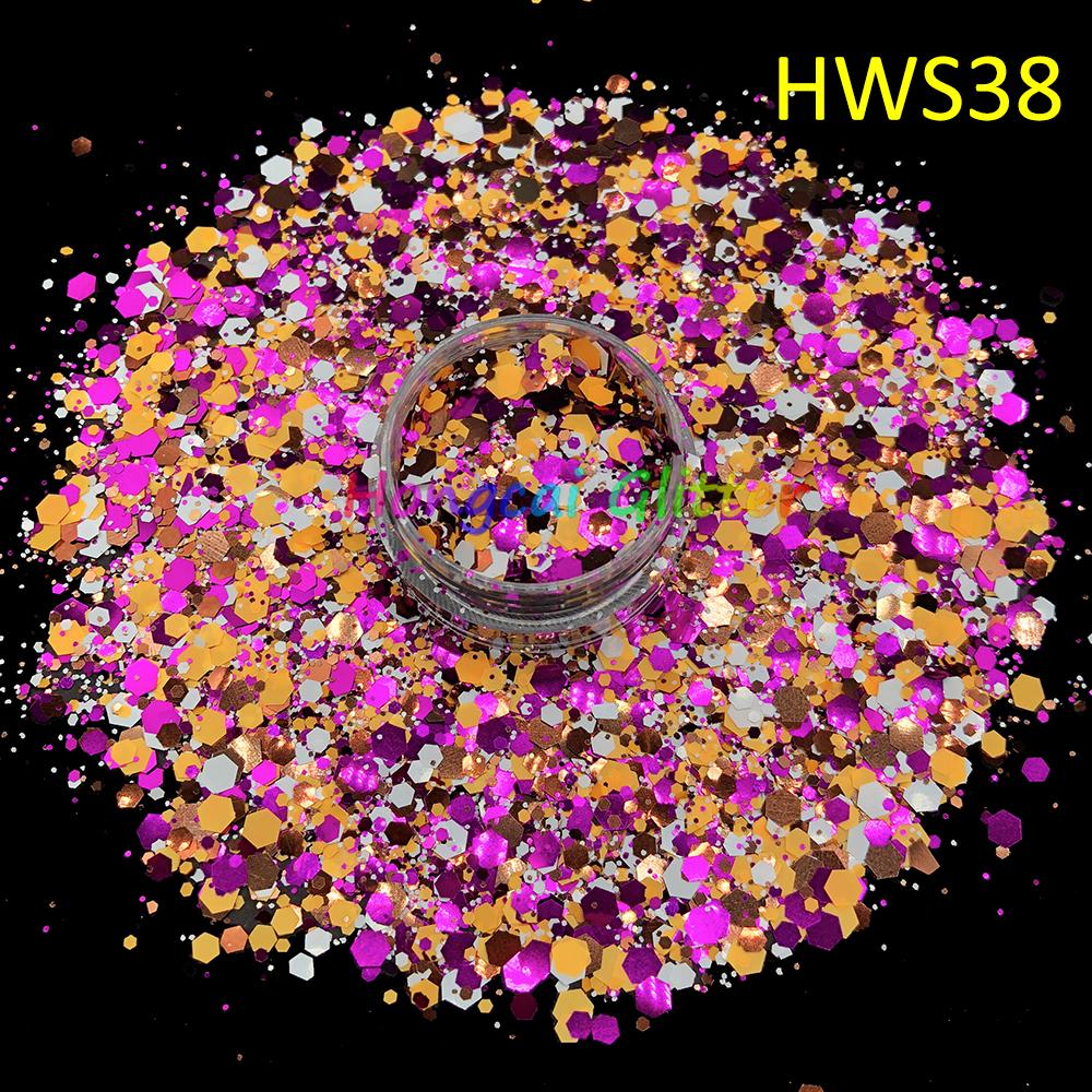 100% Polyester Glitter Halloween Glitter Chunky Mixed in Festival Gifts Christmas Decorations
