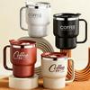 221A1SA1D Coffee Mug With Lid&Handle 304 Stainless Steel Tea Milk Coffee Cup Double Wall Insulated Anti Scalding Drinking Cup