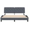 Bed Frame without Mattress Dark Grey 160x200 cm Velvet