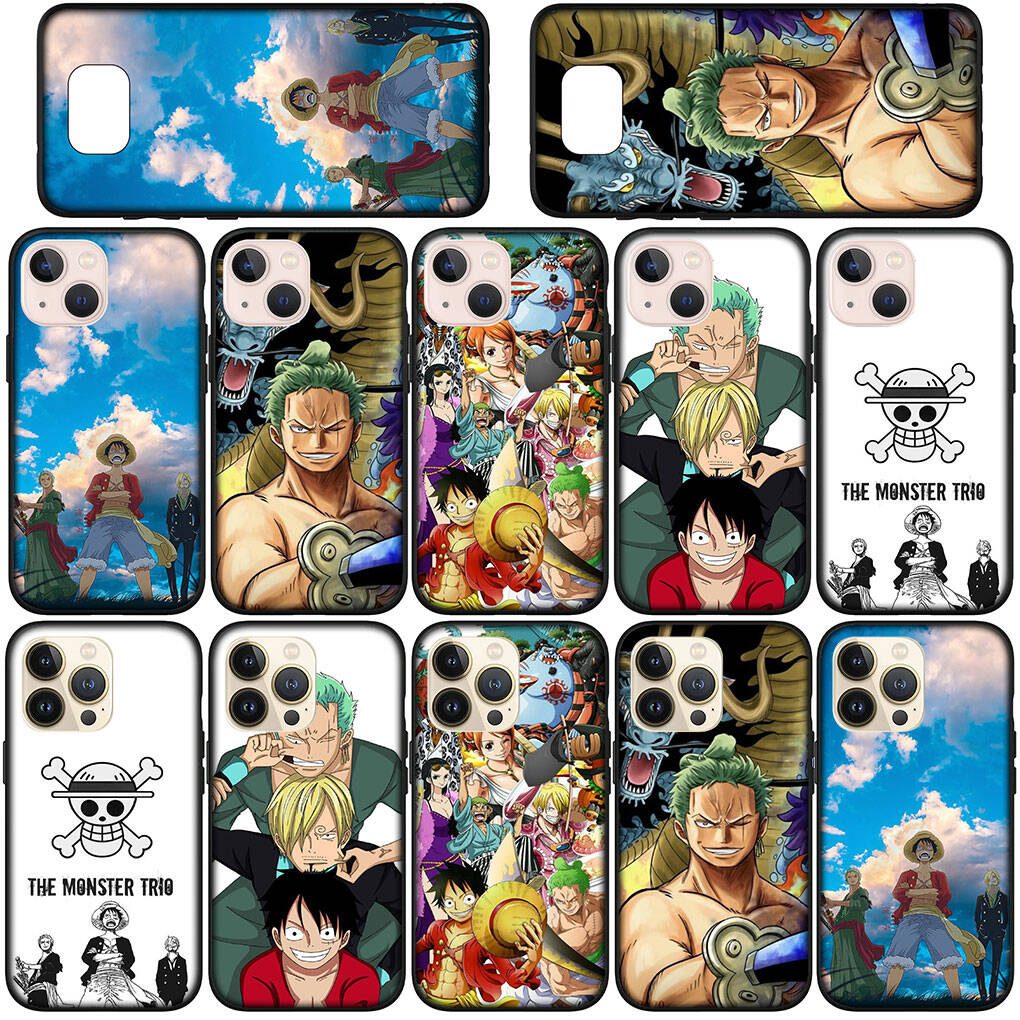 Case for iPhone 17 15 16 Plus Xiaomi Poco X7 X6 F8 F7 C85 C75 Redmi Note 14 12 11 13 Pro Max A4 14C 13C 15C Luffy One Pieces Sanji Roronoa Zoro Coque