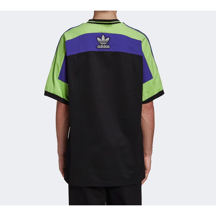 Adidas Originals x Sankuanz Trefoil Mesh Breathable Print Short Sleeve T-Shirt Men Tops Black FT8051