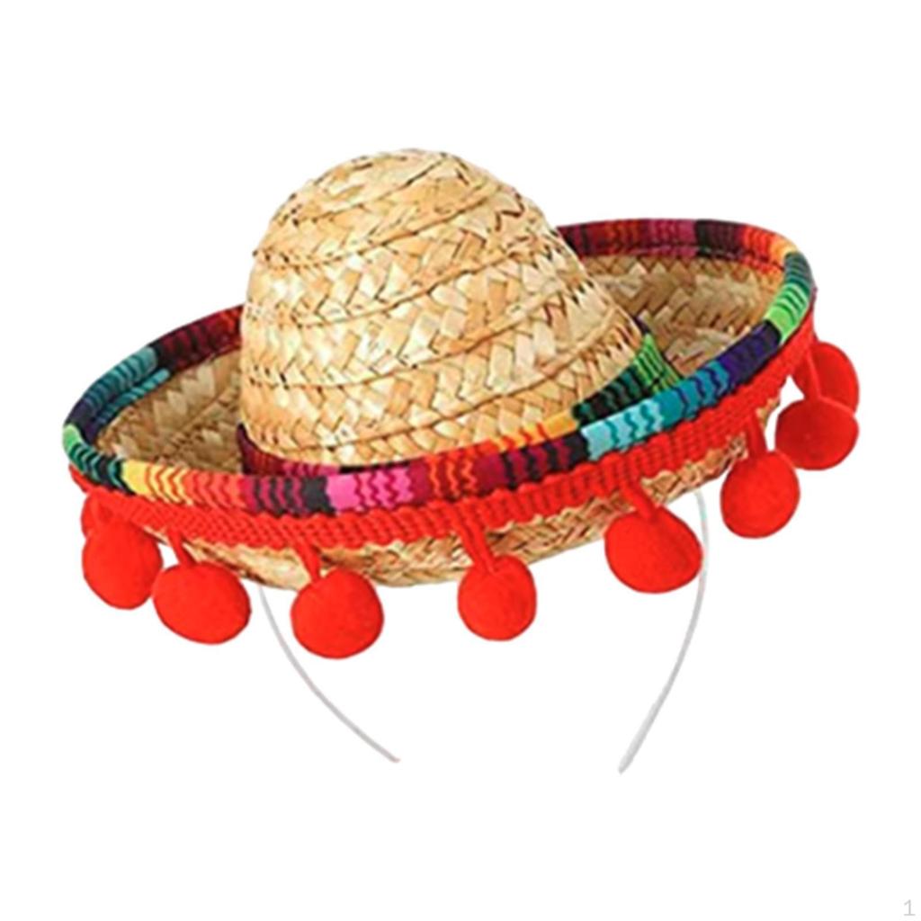 Colorful Fiesta Hat Headband for Spooky Celebrations