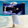 Custom Name Ultra-Soft Beach Towel with Wednesday Theme,Ideal for Pool - Camping, Diving - Perfect Travel Essential, Vibrant Beach Towel.
