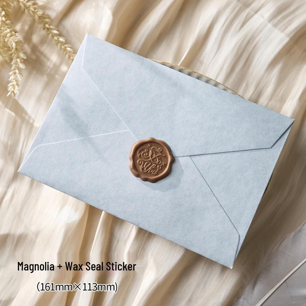 Romantic Retro Nostalgic Sheepskin Texture Stationery Set with Wax Seal Stamp for Artistic Love Letters and Invitations