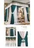 Double Layer Blackout Curtain Mosquito Net with Stainless Steel Bracket - Floor-Standing Design