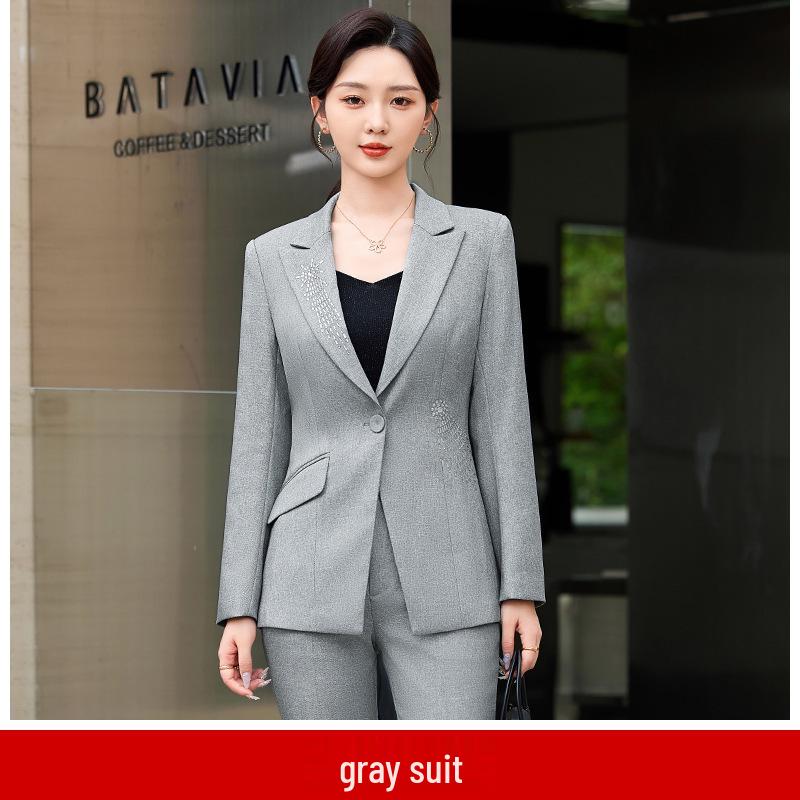 Autumn 2024 Women's Rhinestone Medium Sleeve Suit Set