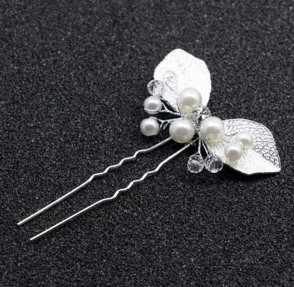 3PCS Flower Hairpin Bride Headdress for Women Pearl Mesh U-shaoped Hair Clips Fashion Girls Wedding Hair Accessories Jewelry