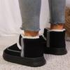 Lace-Trimmed Ethnic-Style Fashion Snow Boots for Women Half-Slip-On Design for Fall/Winter Indoor & Outdoor Use Plus Size Cotton Boots