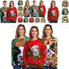 Luxuriously Soft Women Christmas Sweater Santa Claus Cat Dog Xmas Jumper Top