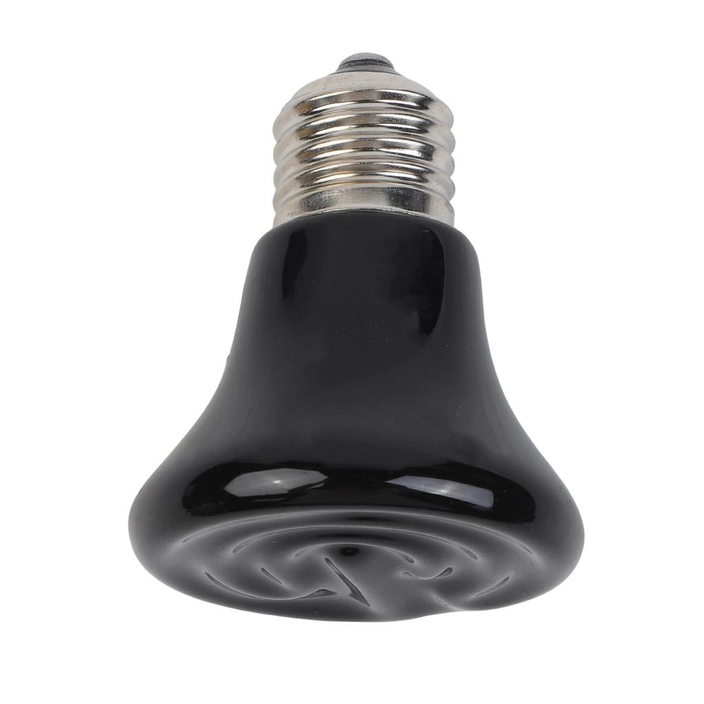 1 Pcs Heat Emitter Bulb Black Ceramic Ceramic + Alloy Olerates High Temperatures From Reptile Heat Or Light Bulbs