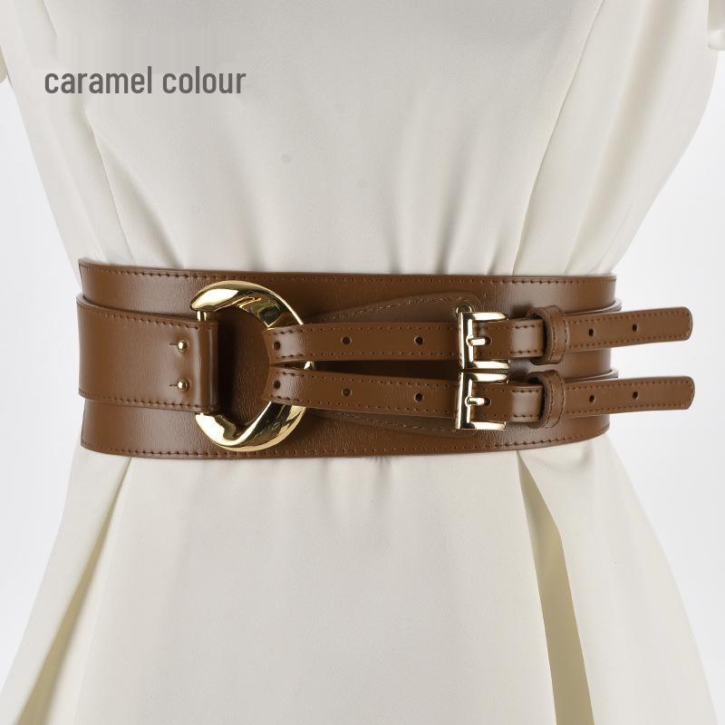 

Женский нерегулярный пояс из натуральной кожи для платьев, свитеров и пальто - европейский и американский стиль