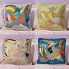 Luxury Colorful Toucan Cushion Cover Soft Plush Throw Pillow Cushion CoverDoubleSided Printed Pillow Case for Sofa Home Decor