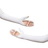 Womens Sunscreen Oversleeves Gloves Solid Ice Silk Fingerless Long Gloves