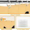 Black Cat With Flowers Shower Curtain,Bathroom Shower Curtains Bathtub Home Decor Waterproof Fabric Machine Washable With 12 Hoo