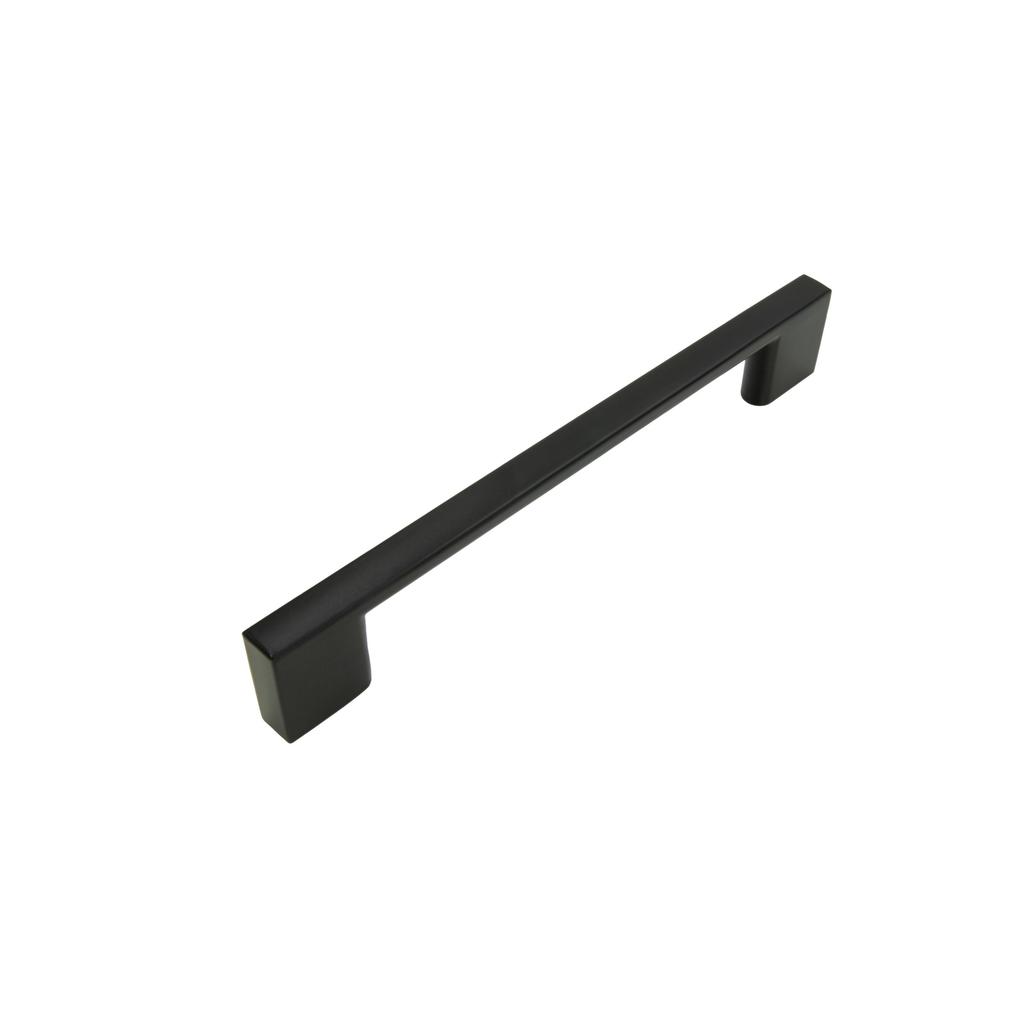 Furniture handle black 128 mm metal