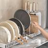 Extendable Stainless Steel Cookware Storage Rack for Kitchen Shelves and Under Sink Cabinets