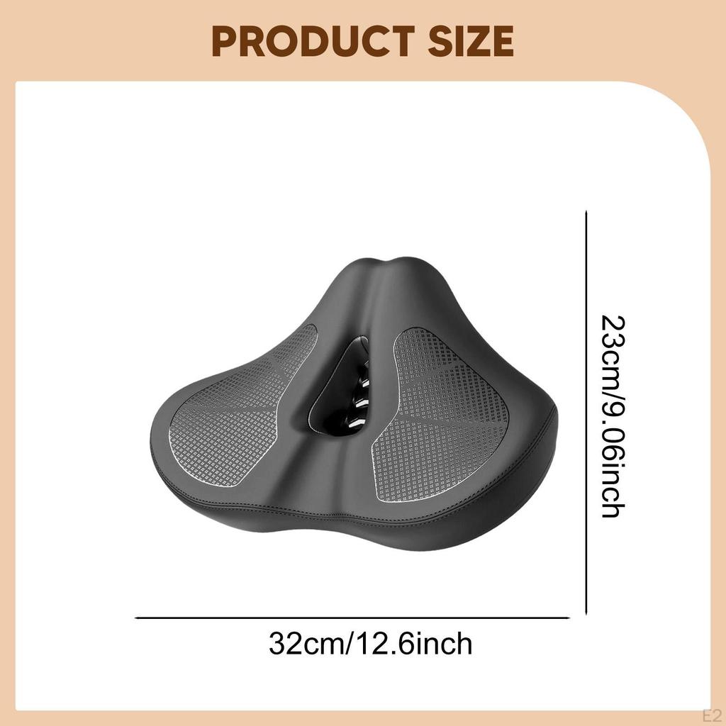 Bike Saddle Ergonomic Easy To Install Anti Slip Shock Absorption Lightweight Breathable Seat Cushion