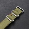 Canvas Nylon Watchband Business Men Women 18/20/22mm Black Khaki Green Outdoor Sports Watch Strap Metal Buckle Watch Accessories