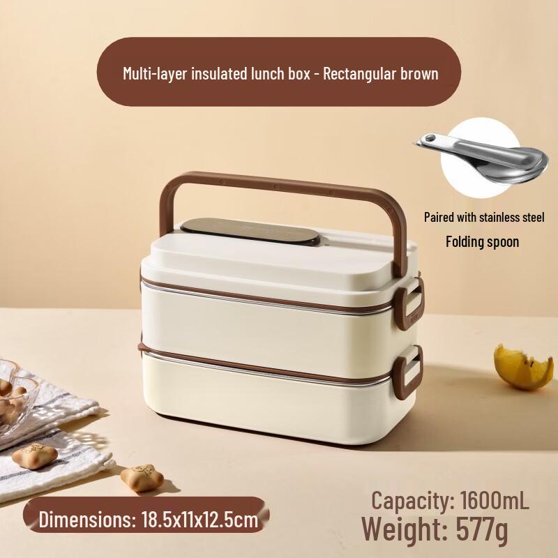 

304 Stainless Steel Double-Layer Insulated Lunch Box