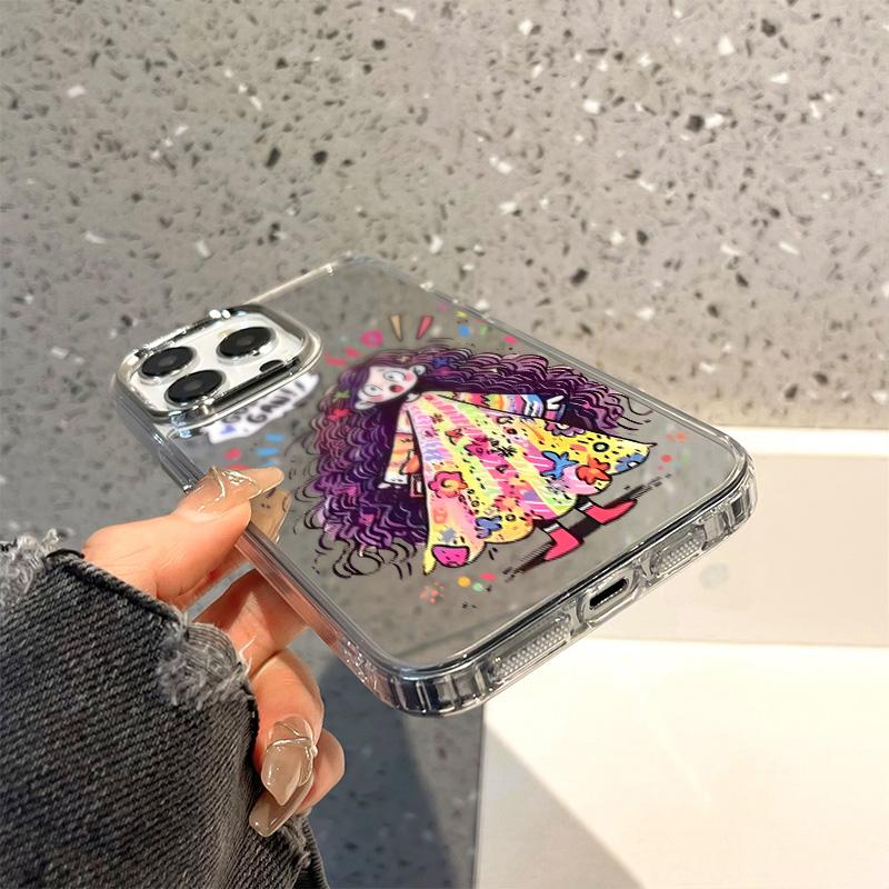 Mobile Phone Cases for iPhone 11 13 XR 15 Pro Max 12 14 Pro Max Case iPhone 16 XS Max Mirror Protective Case Mirror Exquisite Cartoon Waterproof